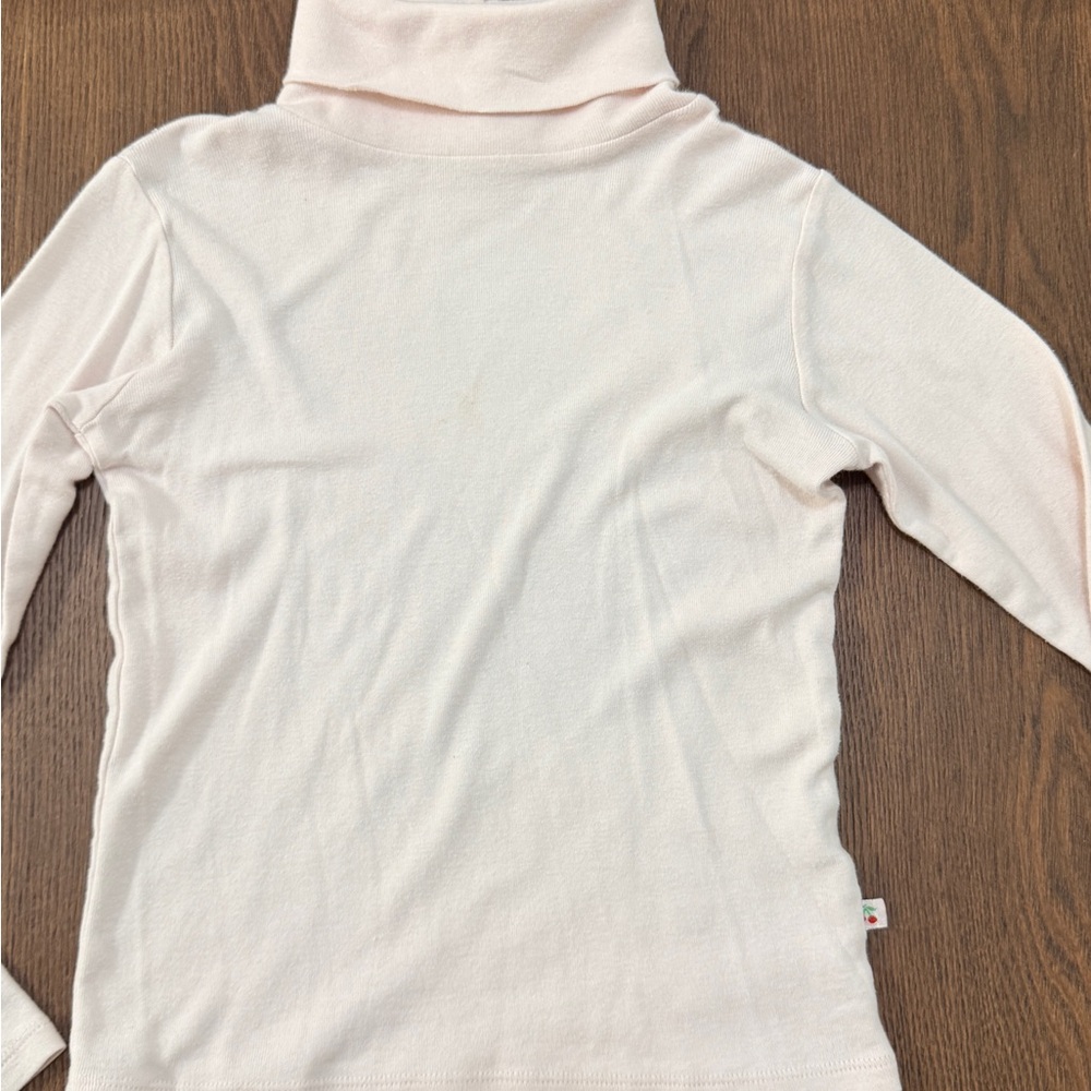 Bonpoint Soft Blush Long Sleeve Turtleneck Tee